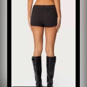 Women's Black Knit Shorts
